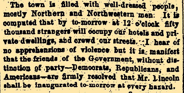 Philadelphia Press, March 1861