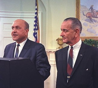 Robert Weaver and President Johnson