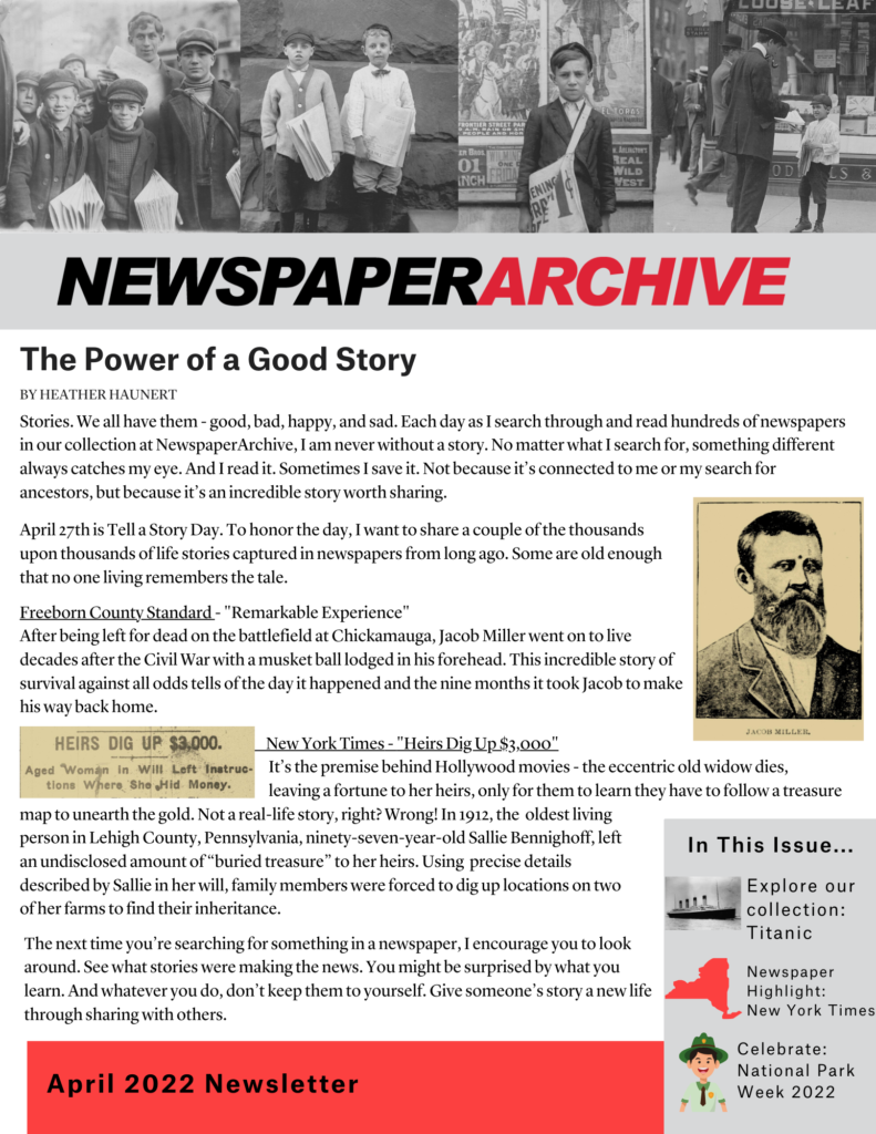 Monthly Newsletters | NewspaperArchive Knowledge Base