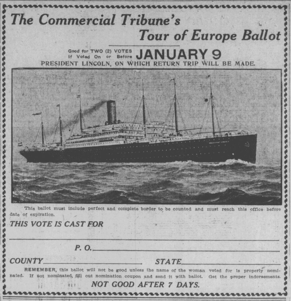 Europe Ballot 1909